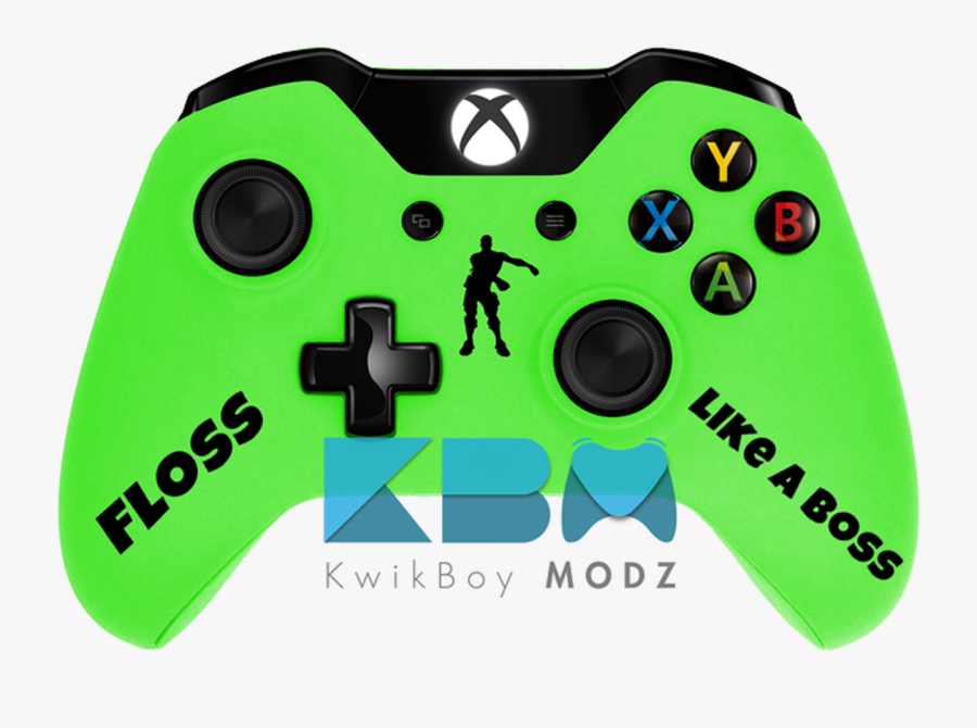 Custom Green Fortnite Xbox One Controller Kwikboy Modz - Xbox Controller Special Edition, Transparent Clipart