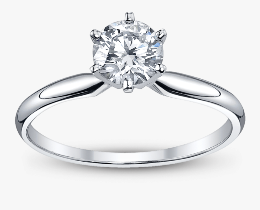 Magnificent Wedding Rings Png - Solitaire Diamond Ring 1 Carat, Transparent Clipart