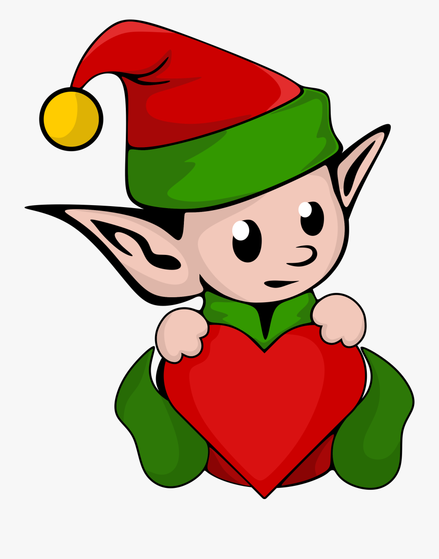 Free To Use & Public Domain Elf Clip Art - Valentine Elf, Transparent Clipart