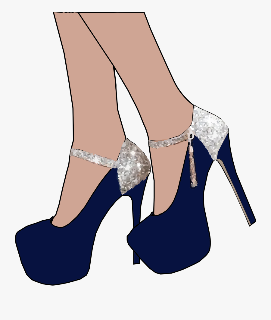 Sparkly High Heel Shoes Vector Clipart Image - High Heel Shoes Vector, Transparent Clipart