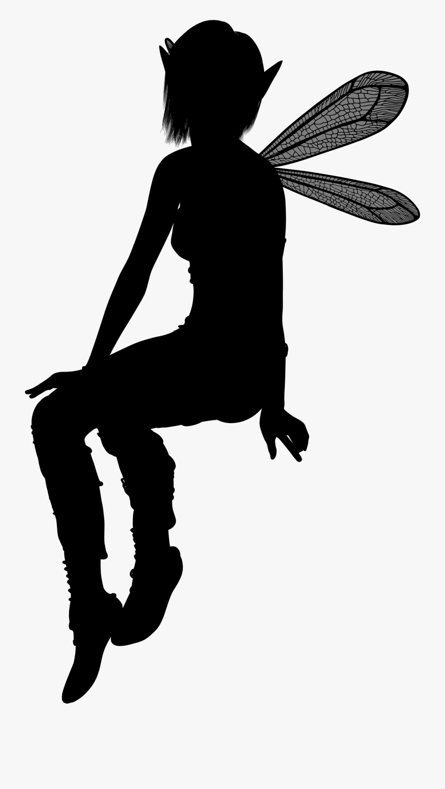 Elf Fairy Silhouette Clip Arts - Silhouette Of A Horse Rearing, Transparent Clipart