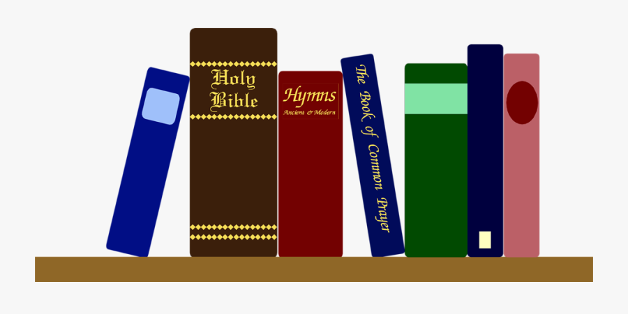 Transparent Bible Clip Art - Books On A Shelf Clipart, Transparent Clipart