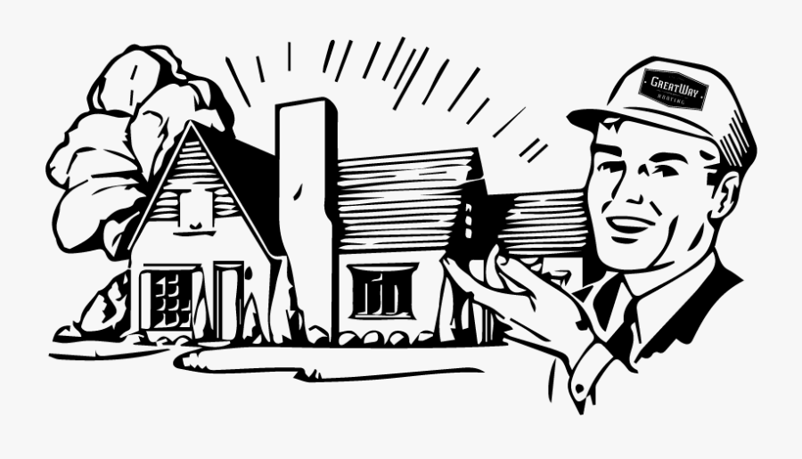 Handyman Clipart Roof Work - Architect Clipart Black And White, Transparent Clipart