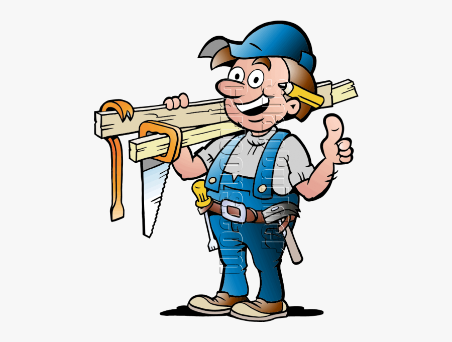 Handyman With Carpentry Tools - Carpenter Clipart Png, Transparent Clipart