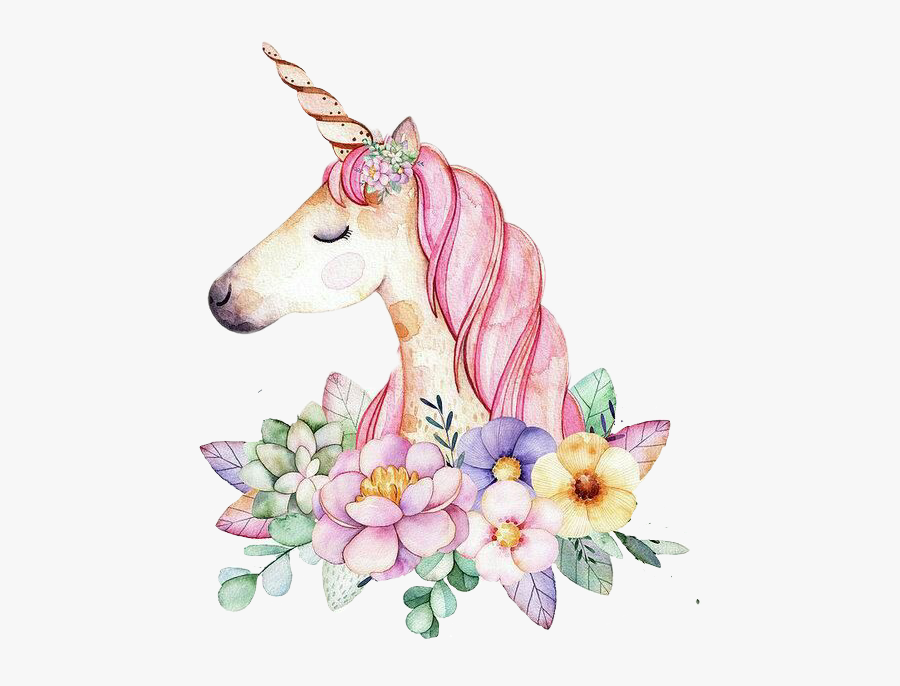Discover The Coolest - Unicorn Watercolor Painting, Transparent Clipart