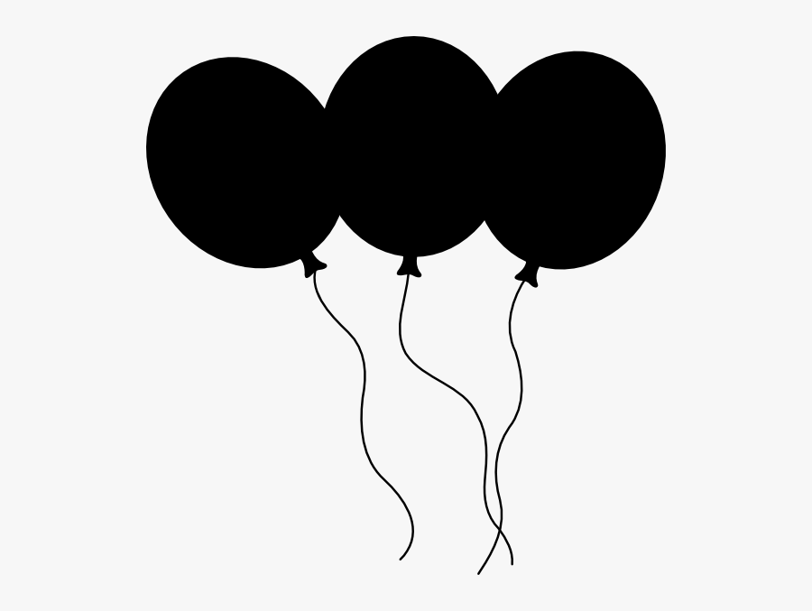 Balloons Vector Black And White, Transparent Clipart