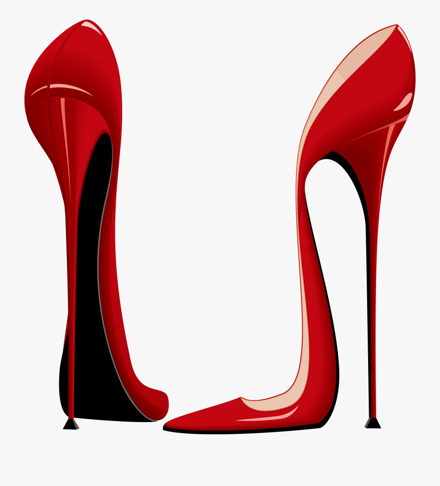 Transparent High Heeled Shoe Clipart - Cartoon High Heel, Transparent Clipart
