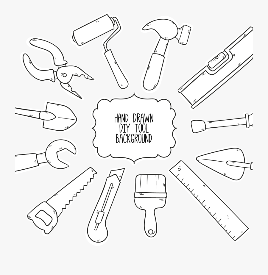 Graphic Freeuse Library Black And White Tool Clipart - Illustration, Transparent Clipart