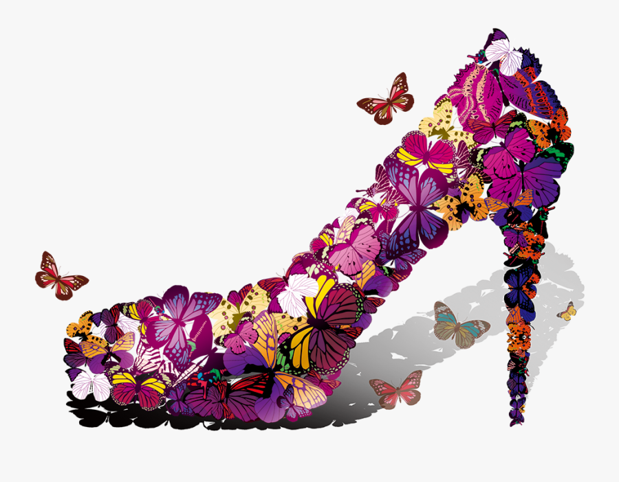 Clip Royalty Free High Heel Clipart Butterfly - Poster About Shoes Women, Transparent Clipart