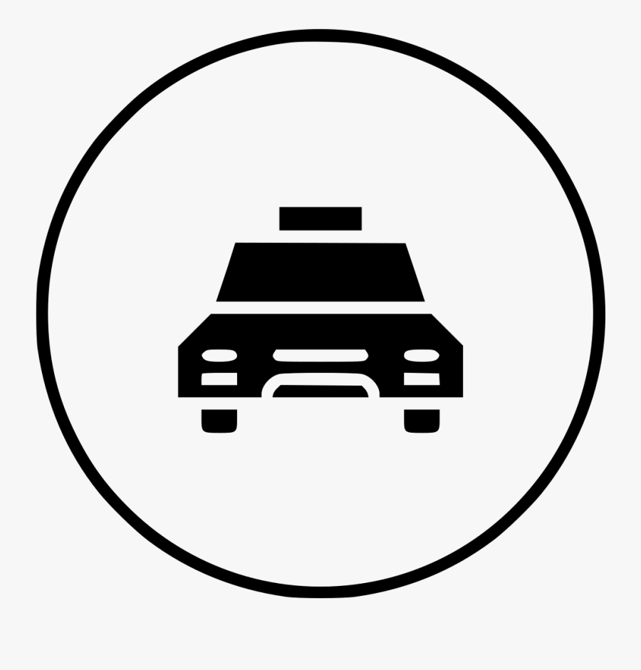 Taxi Transportation Car Cab Travel Vehicle Transport - Line Art, Transparent Clipart
