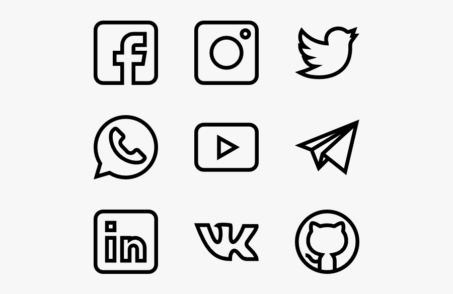 Social Media - Design Vector Icon, Transparent Clipart