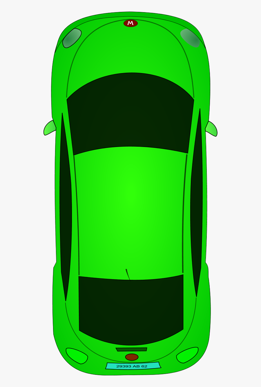 See Clipart Taxi Top - Vector Car Image Top View, Transparent Clipart