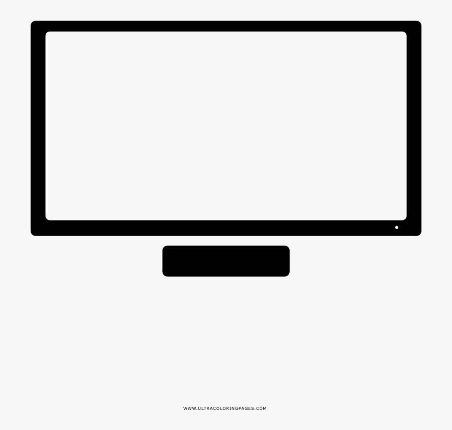 Television Coloring Page - Flat Panel Display, Transparent Clipart