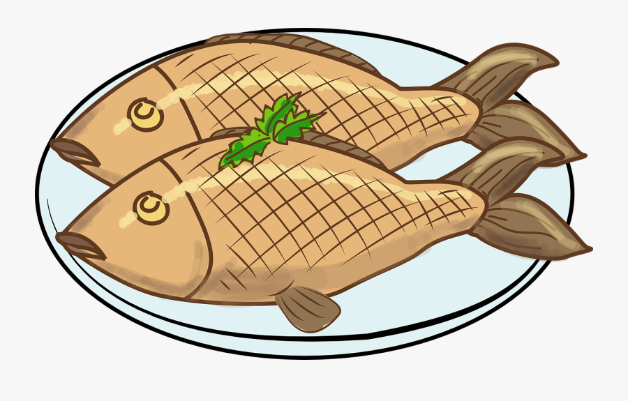 Clip Art Fish Fry Cartoon - Fried Fish Clipart Png, Transparent Clipart