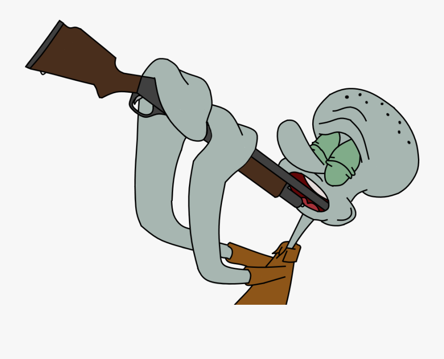Clip Royalty Free Clarinet Clipart Squidward - Squidward Playing Clarinet Png, Transparent Clipart