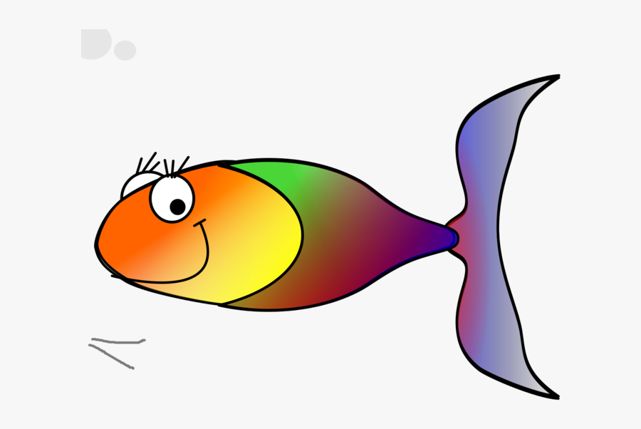 Fish Fry Clipart Group Free - Rainbow Fish Cartoon Transparent, Transparent Clipart