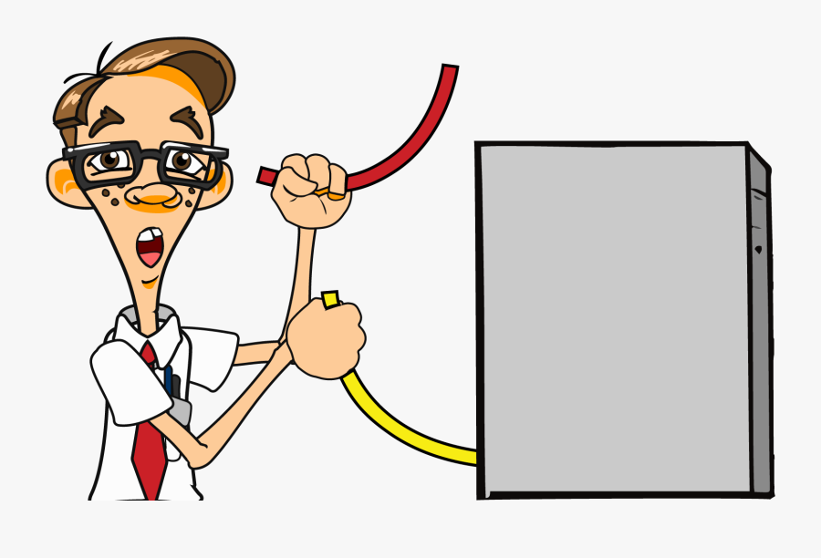 Internet Help - Nerd In Cables, Transparent Clipart