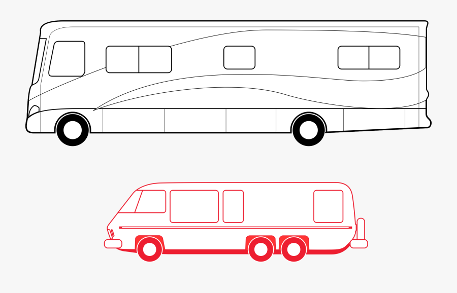 Two Motorhomes - Commercial Vehicle, Transparent Clipart