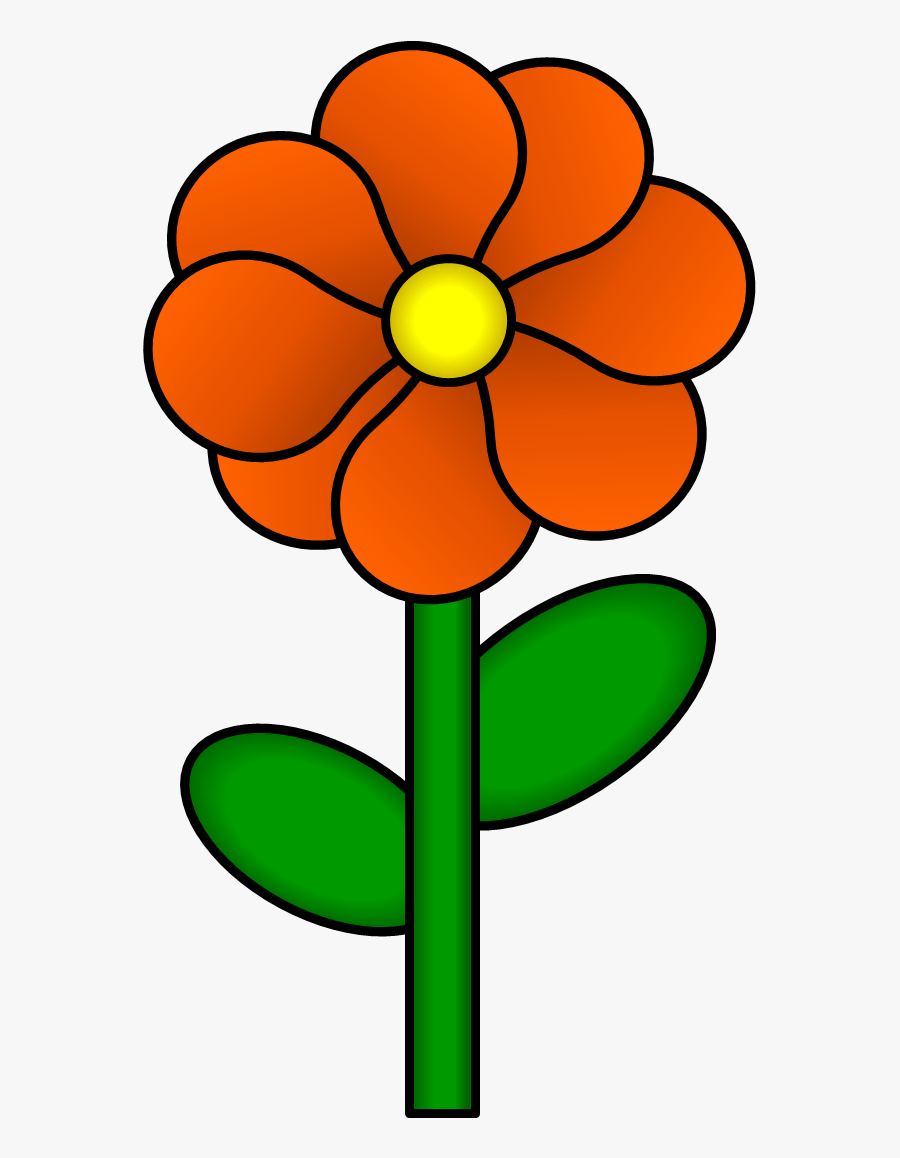 Blue Flower Clipart With Stem - Flower With Stem Clipart, Transparent Clipart