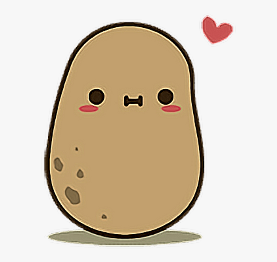 Potato Food Kawaii Cute Adorable - Kawaii Potato Transparent Background, Transparent Clipart