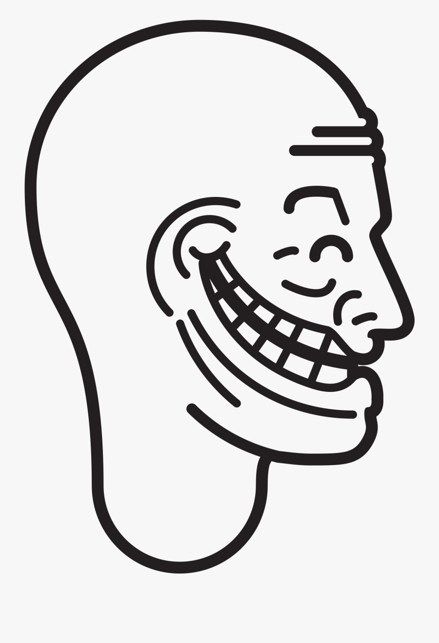 Clipart - - Troll Face Side View, Transparent Clipart