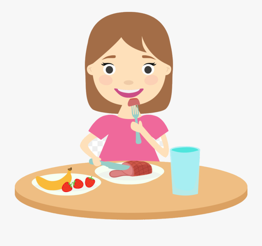 Healthy Food Kids Eating Clipart Transparent Png - Eating Healthy Foods