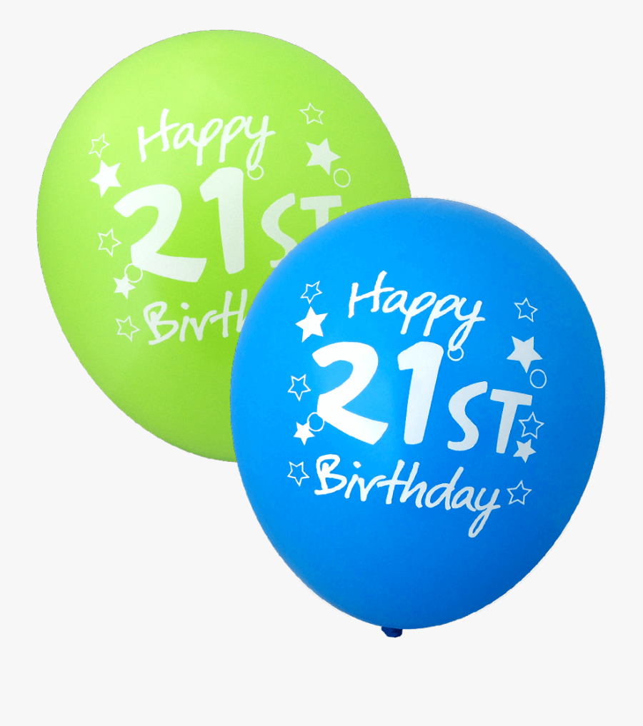 Birthday Png Images - Happy 21st Birthday Balloon, Transparent Clipart