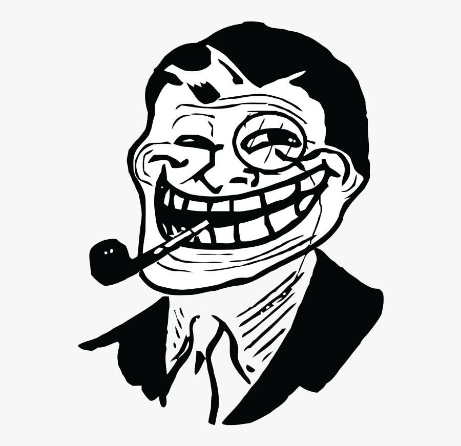 Troll Face - Troll Face Meme With Body, Transparent Clipart