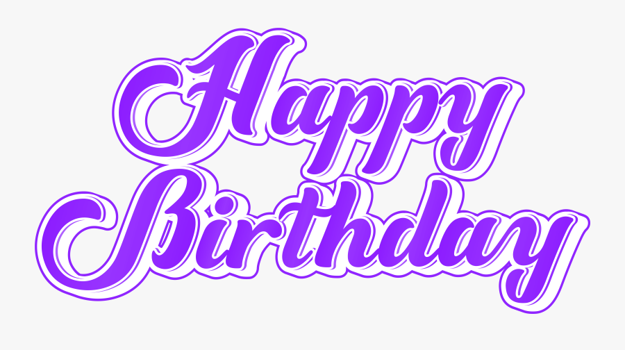 Birthday Clipart Purple - Happy Birthday Images Hd Png, Transparent Clipart