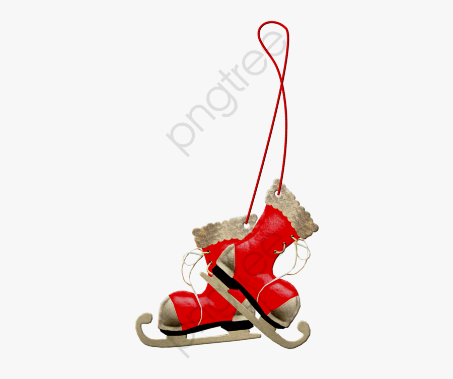 Red Skates - Figure Skate, Transparent Clipart