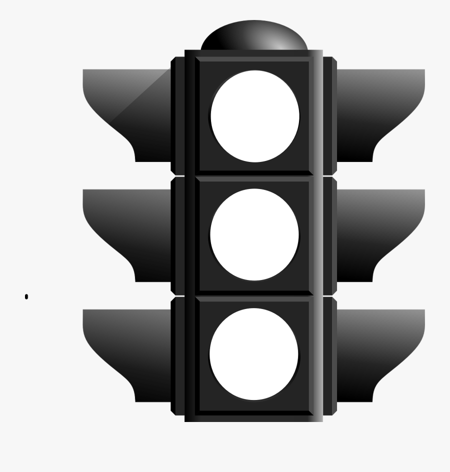 Black And White Traffic Light, Transparent Clipart