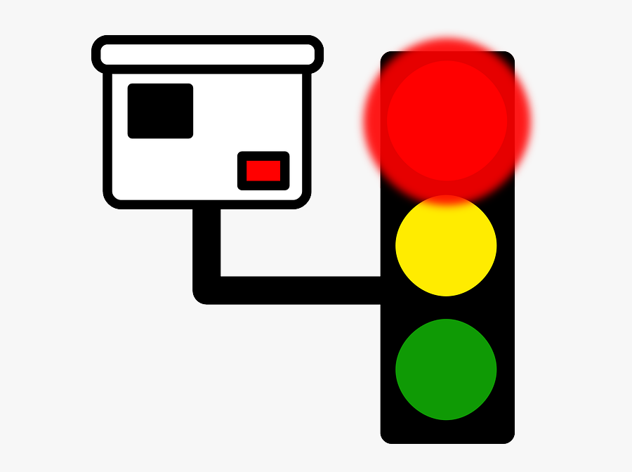 Clip Art Cartoon Stop Light - Red Light Camera Icon, Transparent Clipart