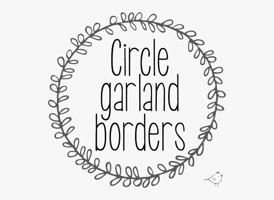 Circle Garland Border, Transparent Clipart