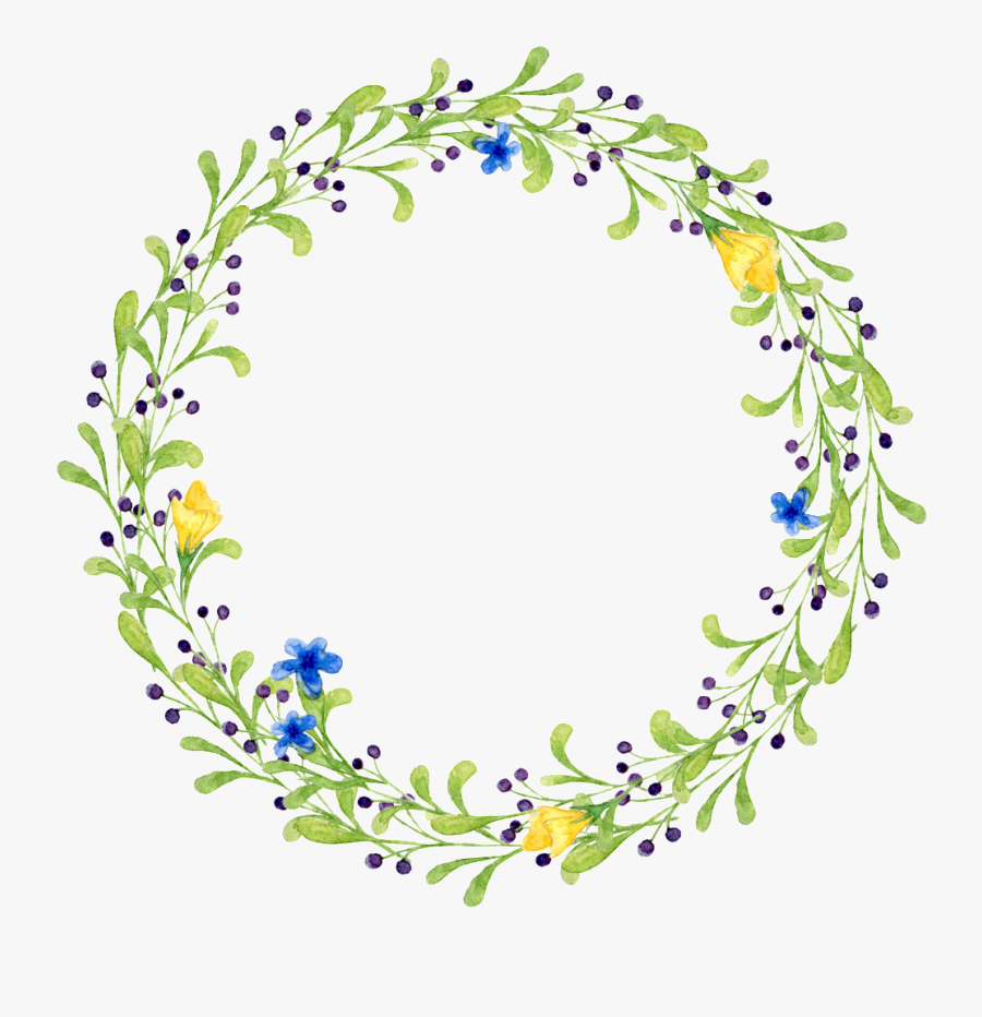 Fresh Light Colored Leaves Hand Drawn Garland Decorative, Transparent Clipart