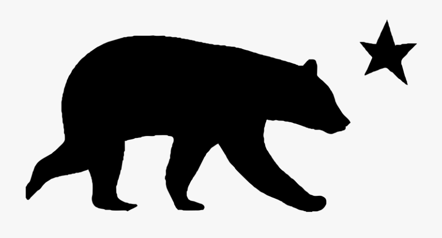 Grizzly Bear Silhouette Clip Art - Black And White Clipart Bears, Transparent Clipart