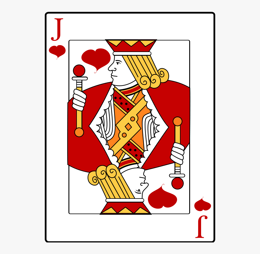 Playing Cards Free Jack - Knave Of Hearts Card, Transparent Clipart