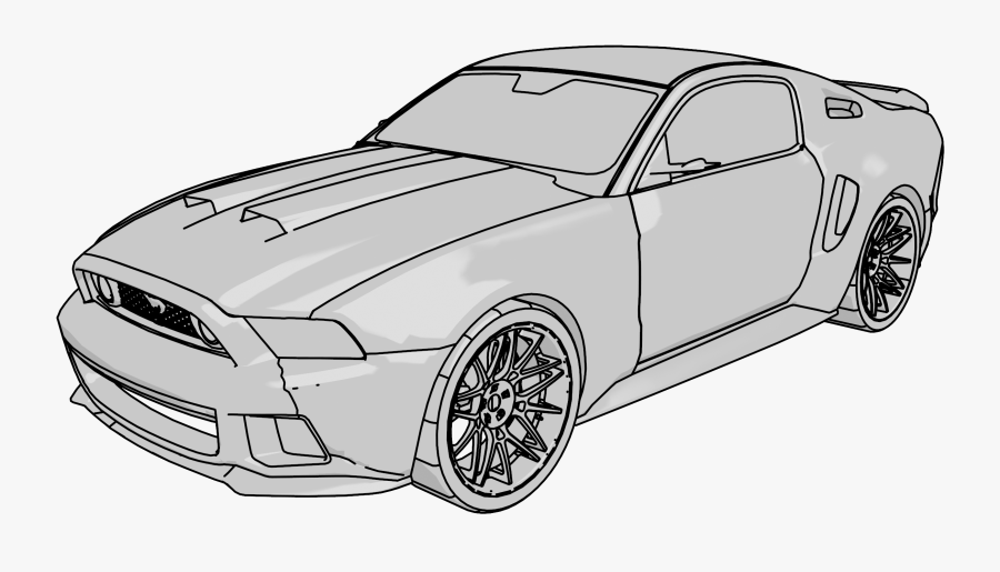 Mustang Gt Car Clipart Png - Car Coloring Pages Png, Transparent Clipart