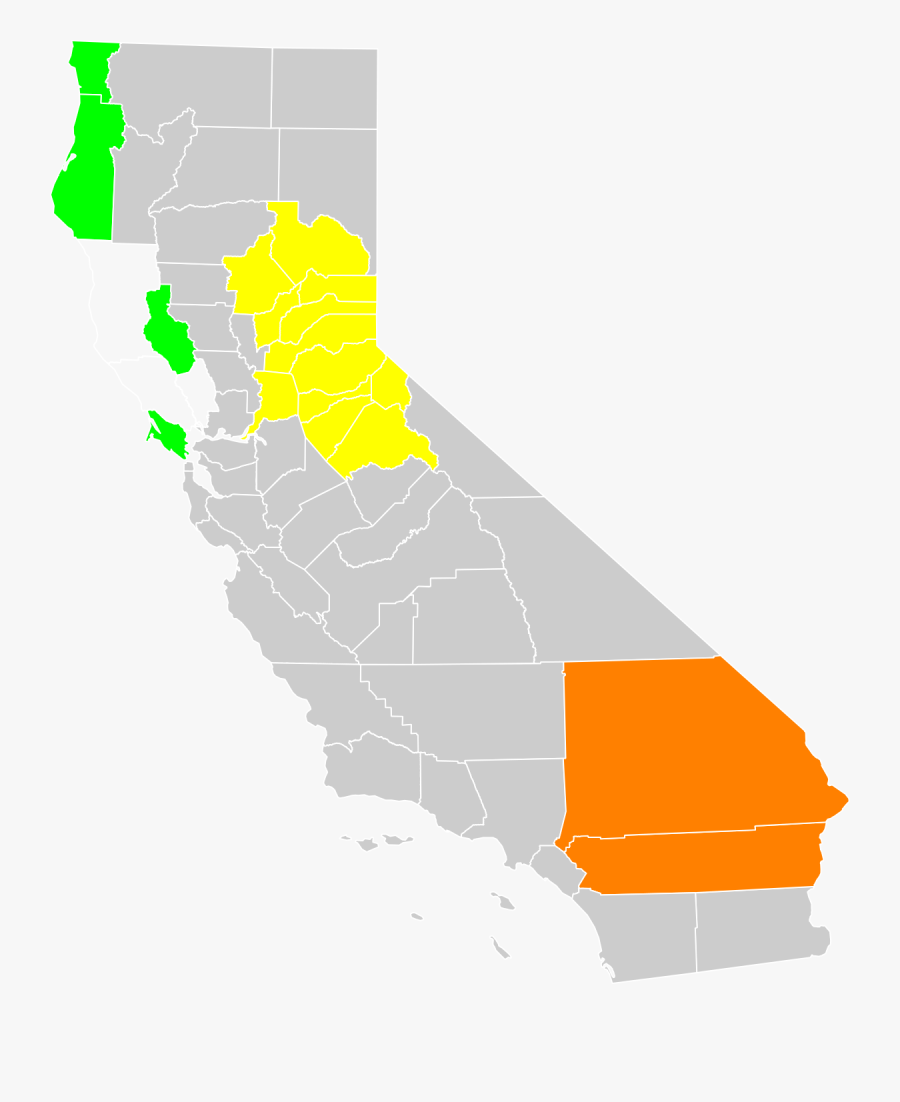 2016 Election Results By County California , Free Transparent Clipart 