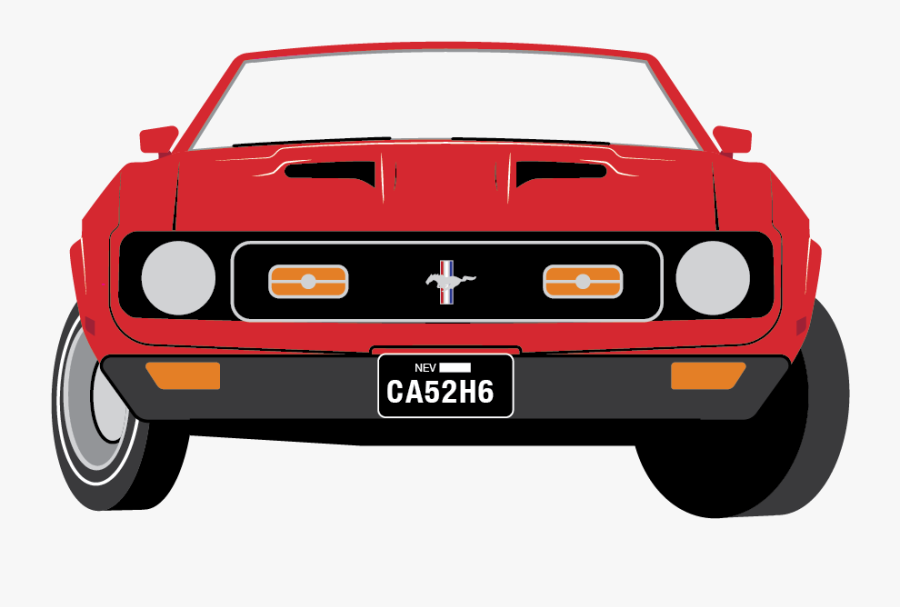 1971 Ford Mustang Mach - Race Car, Transparent Clipart