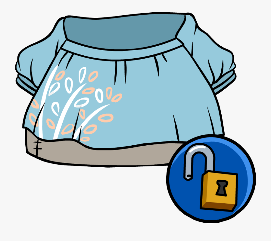 Baby Blue Blouse - Club Penguin Skirt, Transparent Clipart
