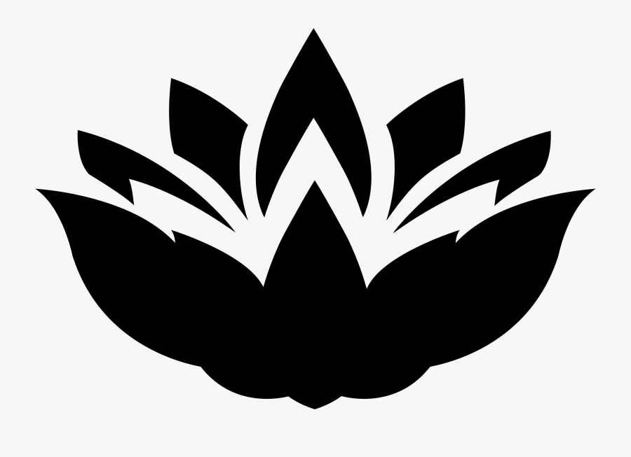 Lotus Flower Silhouette Vector, Transparent Clipart