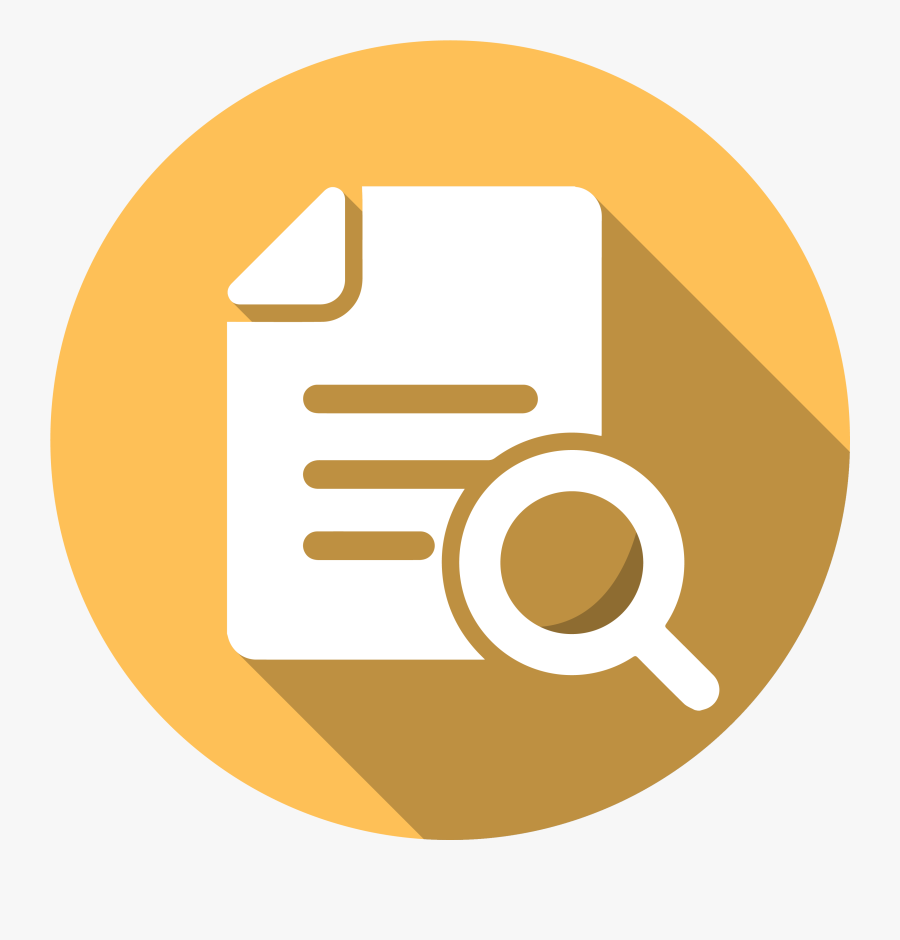 Icon Of A Piece Of Paper With A Magnifying Glass - Rules And Regulations Symbol, Transparent Clipart