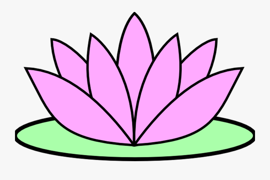 Pink Lotus Flower Clip Art At Clkercom Vector Clip - Lotus Flower Drawing Simple, Transparent Clipart