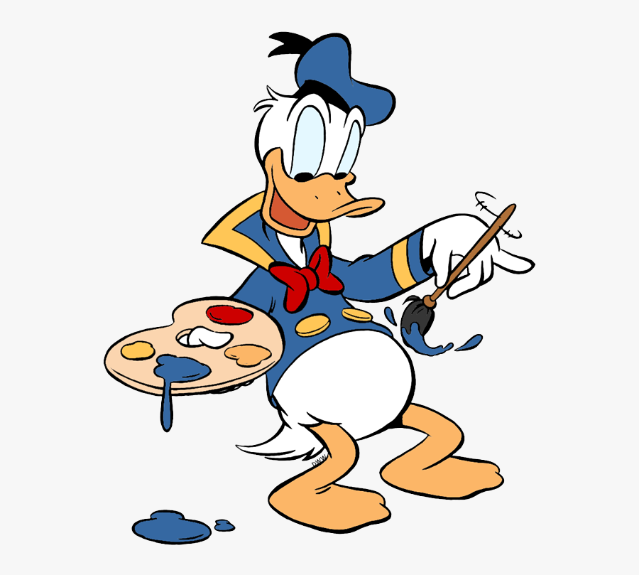 Donald Duck Clipart Leg - Donald Duck Painting Png, Transparent Clipart