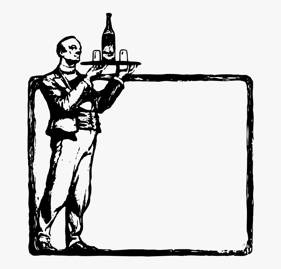 Cocktail Waiter Frame - Cocktail Frame, Transparent Clipart