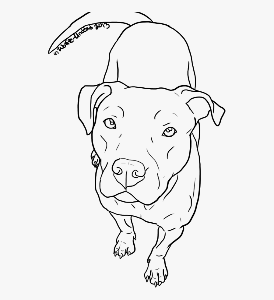 Clip Art Pitbull Drawings Images - Pitbull Dog Drawing Easy, Transparent Clipart
