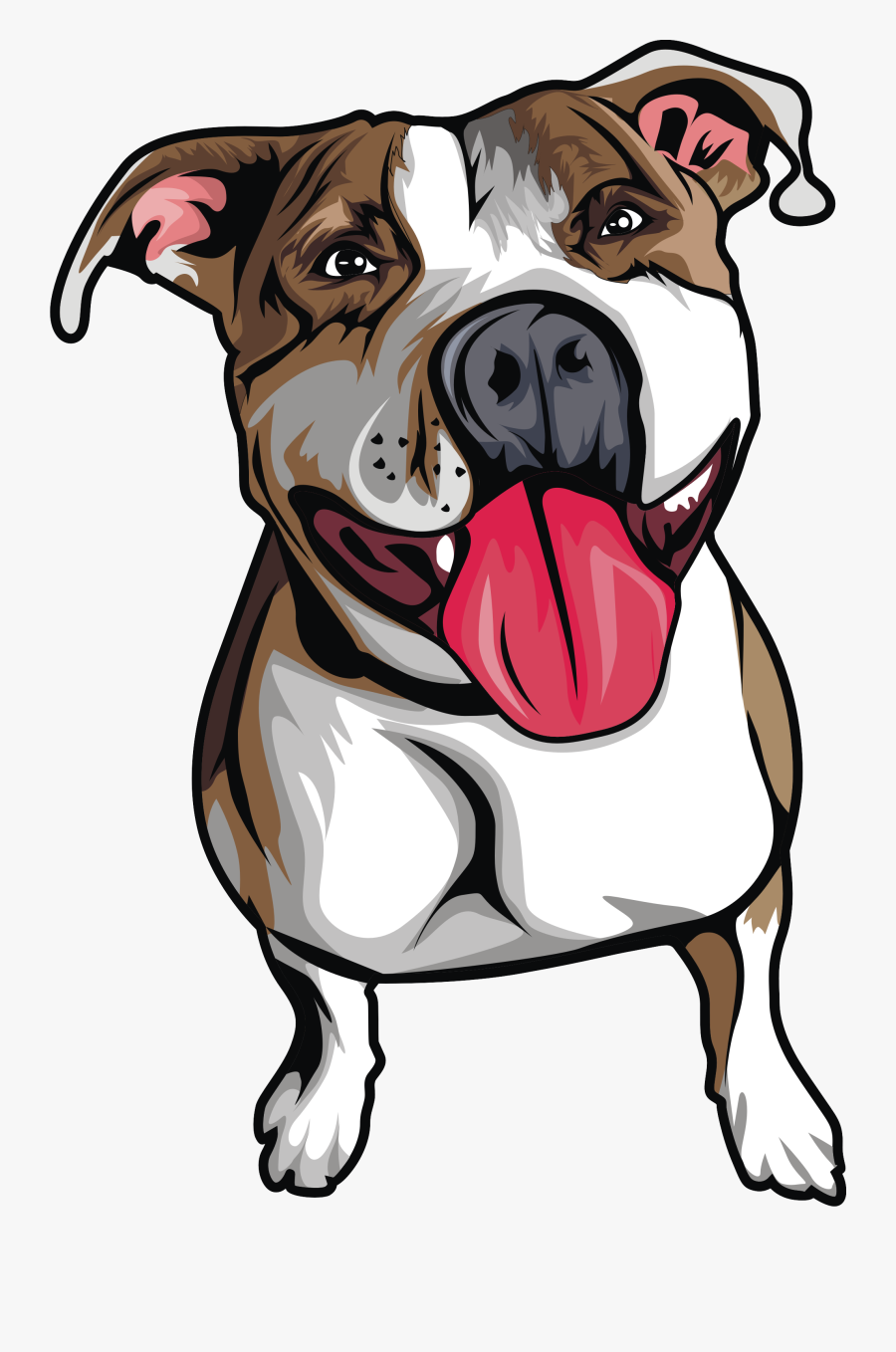 Pitbull Clipart Street Dog - Cartoonize Your Pet, Transparent Clipart