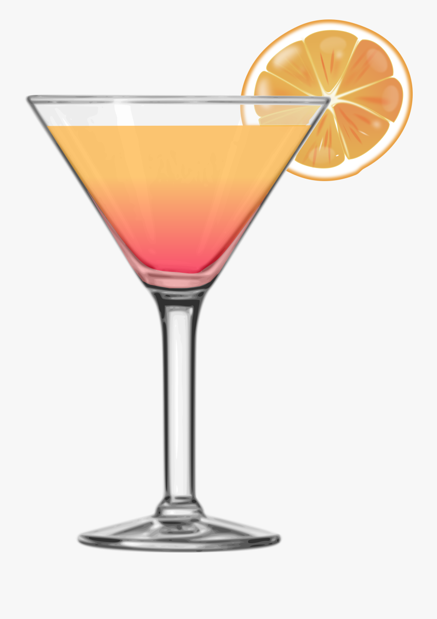 Clipart - Clip Art Cocktail Glass, Transparent Clipart