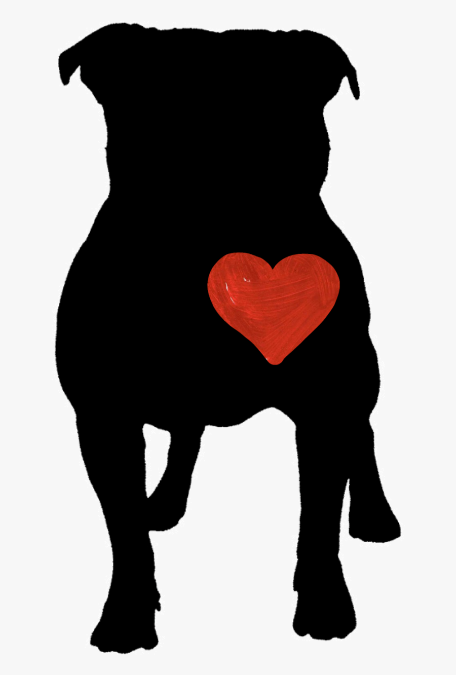 #pitbull #dog #loveit #black #heart #red #pet - Pitbull Car Decal, Transparent Clipart