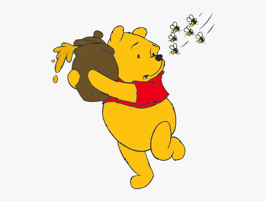 Winnie The Pooh And Bee, Transparent Clipart